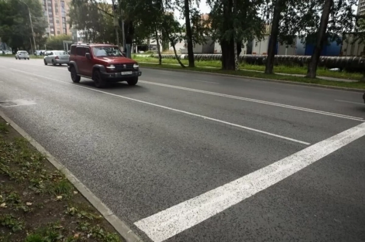 В Новосибирске холодный пластик заменит разметку на дорогах с камерами