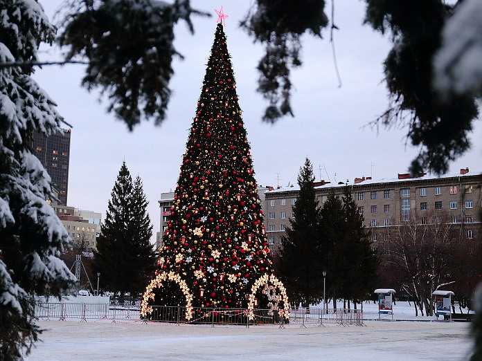 Новогодняя елка Новосибирска стала самой некрасивой в России