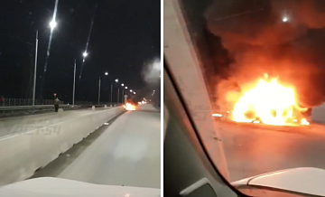 На Гусинобродском шоссе произошло ДТП с возгоранием