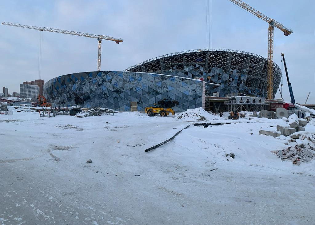 Строительство Ледовой арены в Новосибирске отстает на полгода