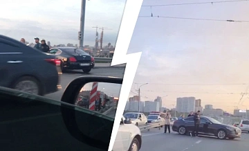В Новосибирске произошло ДТП на Октябрьском мосту